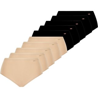 Kit com 10 Calcinhas Alta Loba 40351-001 Colorido Bege