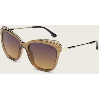 Óculos de Sol Feminino Colcci Lua Bege Translúcido e Dourado