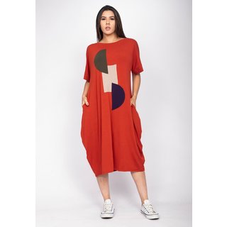 Vestido Amora Malha Amazonia Vital Midi Plus Vermelho