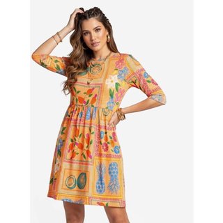 Vestido Feminino em Molecotton Infinita Cor Laranja