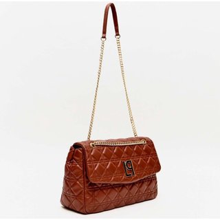 Bolsa Shoulder Lança Perfume Chain Ve26 Marrom Feminino