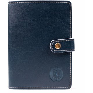 Porta Passaporte em Couro Artlux - AZUL