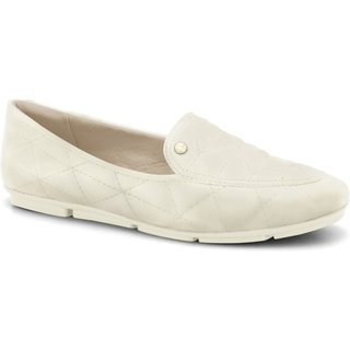 Sapatilha Feminina Off White Matelassê Sola Antiderrapante Comfortflex 2563303-4 - Off White