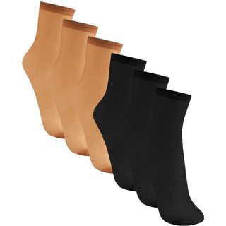 Kit com 6 Meias Soquete Fio 20 Trifil 6126 Preto