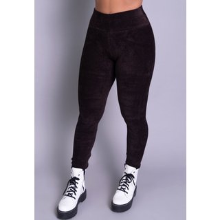 Calça Legging Serra e Mar Modas Veludo Cotelê Marrom