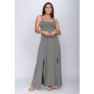 Vestido CabanaFree Longo Jambo Malha Aberturas Mescla
