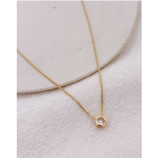Colar Ponto de Luz Banho Ouro