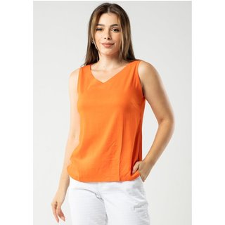 Regata Pau a Pique Viscose Laranja LARANJA - G Pau a Pique