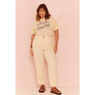 Calça In Love Mom Jeans Gisela Amarelo Manteiga