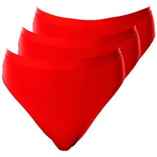 Kit com 3 Calcinhas Alta Pele de Seda Demillus 26826 Vermelho