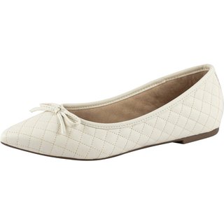 Sapatilha Feminina Bico Fino Lumiss Matelassê Confortável Rasteirinha Off White