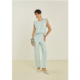 Calça Maria Valentina Cenoura Alta Azul