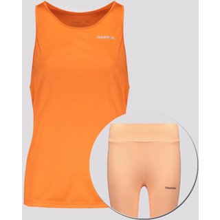 Conjunto Regata e Calça Legging com Bolso Rainha Feminino Laranja e Salmão