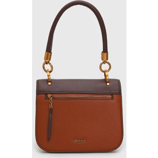Bolsa Média Feminina Santa Lolla Detalhe Metálico Marrom