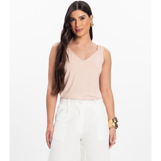 Regata Alça Franzida Feminino Rovitex Rosa
