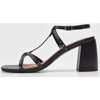Sandália Dafiti Shoes Tiras Com Aplicação Preta