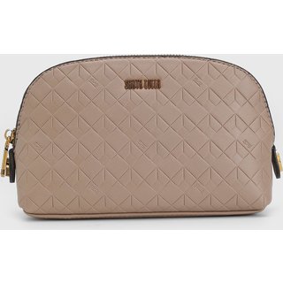 Necessaire Santa Lolla Matelassê Geométrico Bege