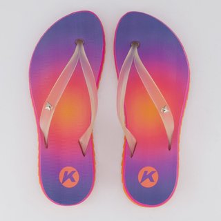 Chinelo Kenner Ibiza Sunrise Feminino Roxo e Laranja
