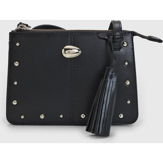 Bolsa Média Feminina Anacapri Tachas Preta
