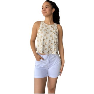 Bermuda Feminina Boyfriend Flor De Lis