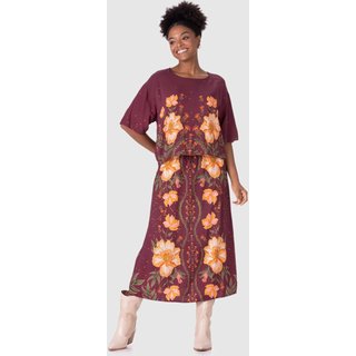 Blusa Feminina Manga Curta Estampada Em Viscose