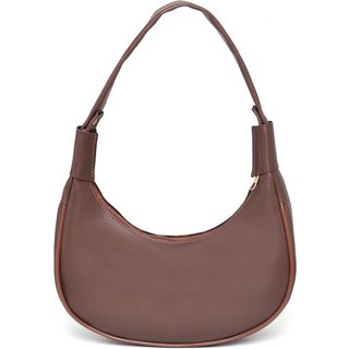 Bolsa Feminina Casual Anna Andrade Meia Lua Pequena De Ombro Dia a Dia Moda Café