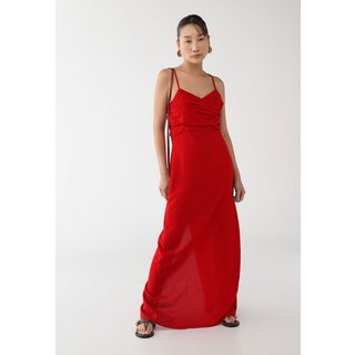 Vestido Feminino Hering Longo Alças Finas Vermelha