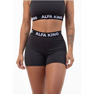 Short Legging ALFA KING Poliamida zero Transparência Preta
