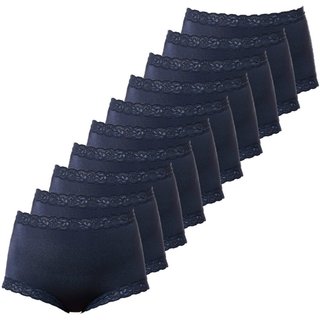Kit com 10 Calcinhas Alta Safira Demillus 57330 Azul Marinho