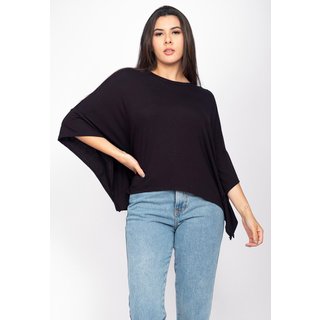 Blusa Asa Delta Amazonia Vital Malha Tupã Preta