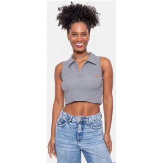 Camisa Polo Ecko Feminina Boche Cinza Mescla