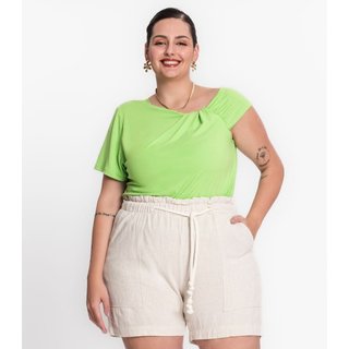 Blusa Feminina Plus Size Em Malha Soft Secret Glam Verde