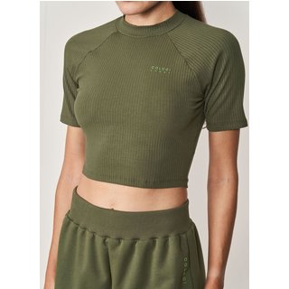 Blusa Cropped Canelada Colcci Sport Verde