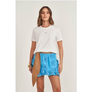 Camiseta Feminina Basic Com Placa Em Logo Colcci Off Shell