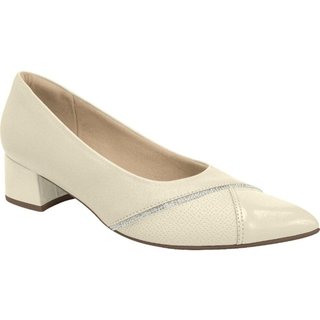 Scarpin Taci Salto Médio Off White
