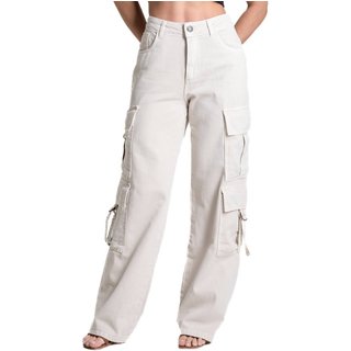 Calça Sarja Sawary Wide Leg - 280482 - Bege - Sawary