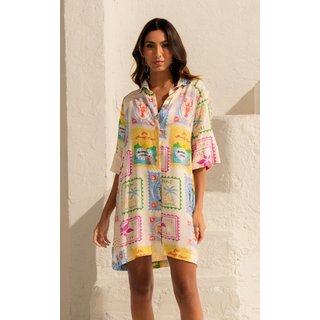 Camisa Manga Curta Viscose Além Mar SP1484BQ
