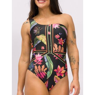 Maiô Body Feminino Ombro Estampa Litoral Mula Manca Cavado