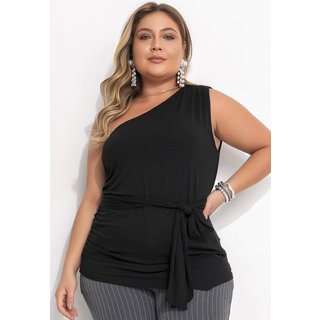Blusa Em Malha De Viscose Preta Quintess
