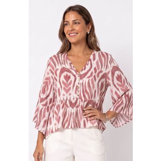 Blusa Feminina Ampla Estampa Digital Marialícia Rosa