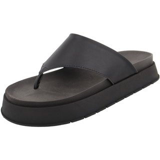 Sandália Papete Flatform de Dedo Macia Blogueira Agnes Veronez Preto