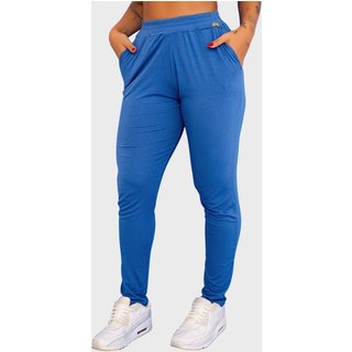 Calça Viscolycra Tarelles Soltinha Bolso Azul Jeans