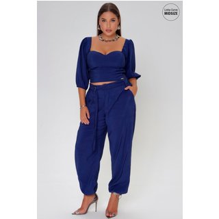 CROPPED TECH SAND MAIS GATA AZUL MEIA NOITE Gatabakana