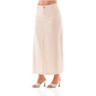 Saia Jeans Feminina Arauto Evasê Natural