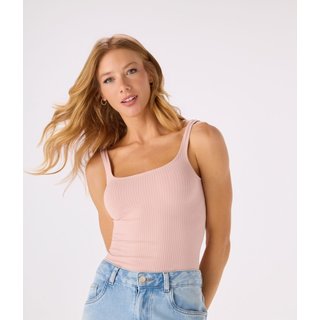 Regata Makenji Underwear Decote Quadrado Feminina Nude