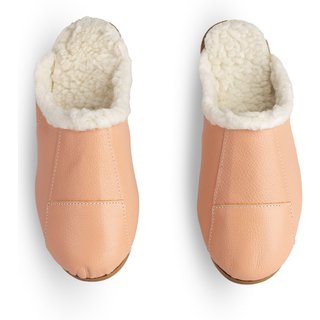 Infantil - Pantufa Enluaze Couro Forrada 6101 Rosa