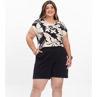 Shorts Feminino Plus Size Secret Glam Preto