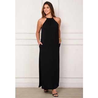 Vestido Sabrina – Longo com Amarração no Pescoço Preto