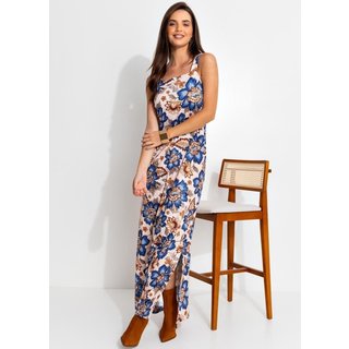 Vestido Feminino Floral Bordado Em Malha Fria Quintess
