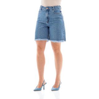 Bermuda Jeans Feminina Arauto Mom Less Water